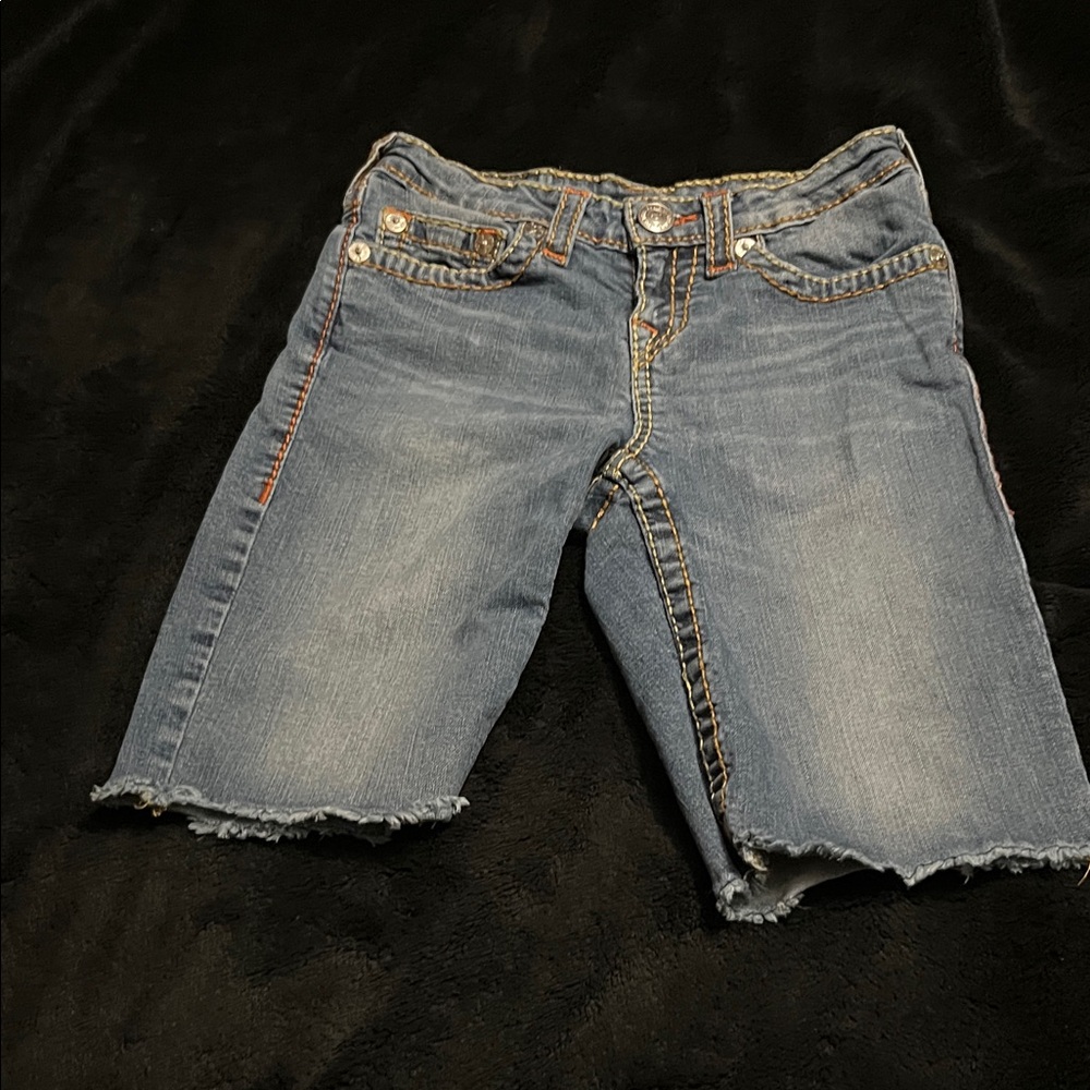 True Religion Kids Blue Denim Shorts